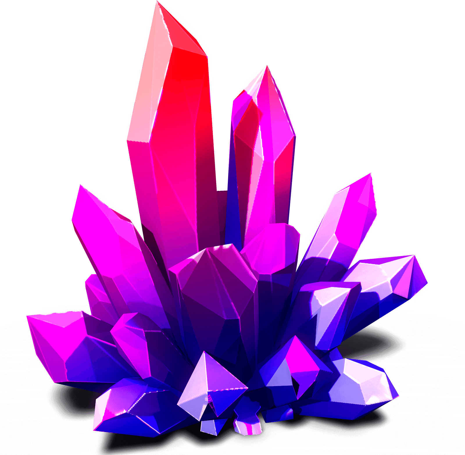 Vibrant Crystal Cluster.png PNG image