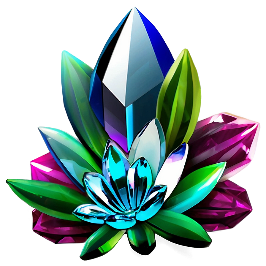 Vibrant Crystal Flower Png 38 PNG image