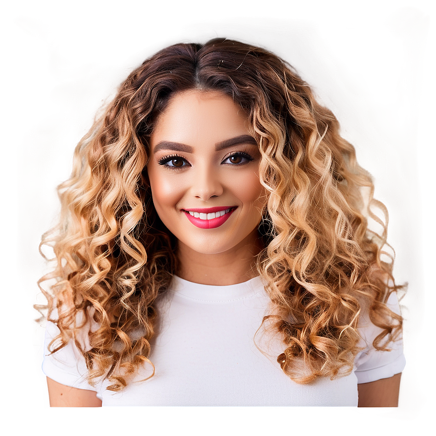 Vibrant Curly Hair Color Png Mdu PNG image