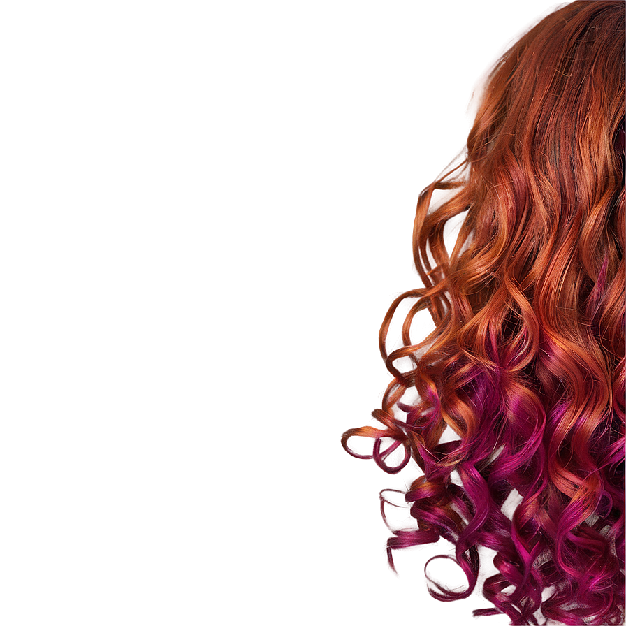 Vibrant Curly Hair Color Png Ryy PNG image