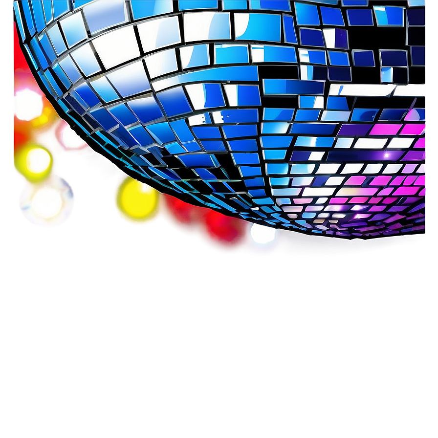 Vibrant Disco Ball Lights PNG image