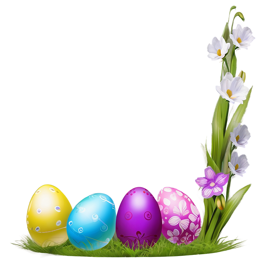 Vibrant Easter Flowers Png Biu58 PNG image