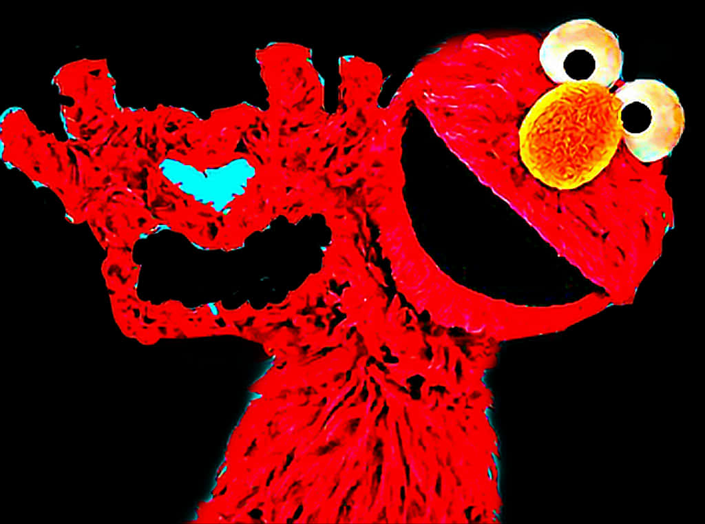 Vibrant Elmo Portrait PNG image