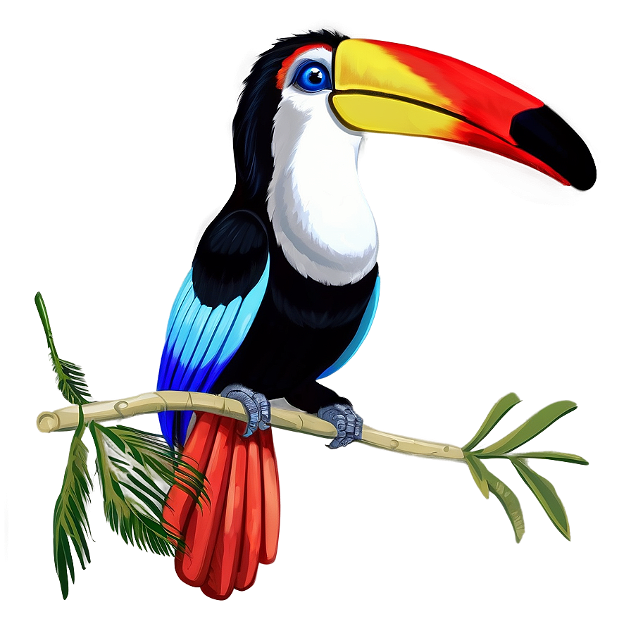 Vibrant Feathered Toucan Png Ako13 PNG image