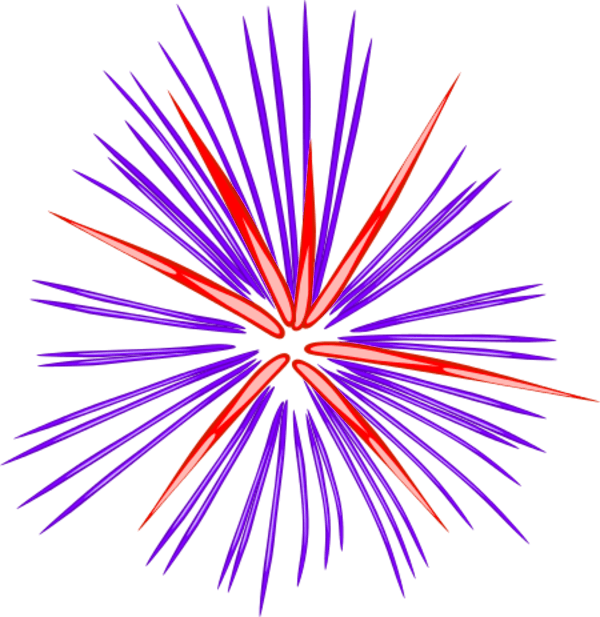 Vibrant Firework Explosion Clipart PNG image