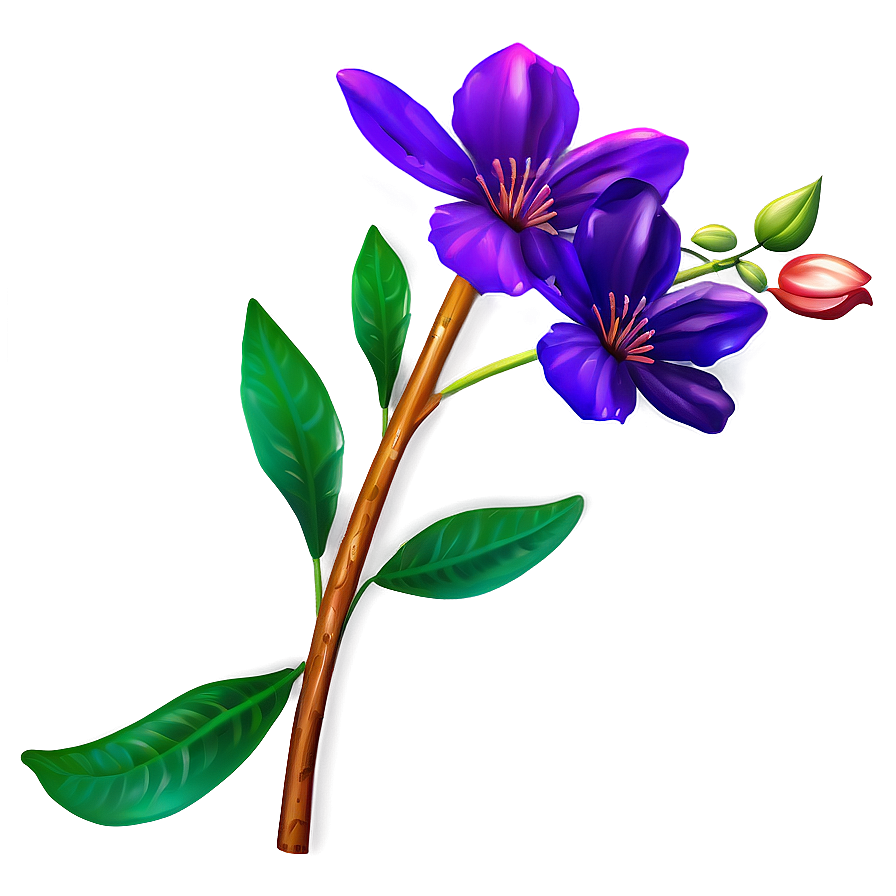 Vibrant Flower Stem Png 06132024 PNG image