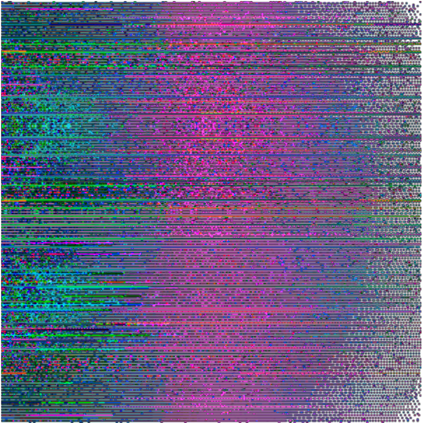 Vibrant Glitch Art Texture PNG image