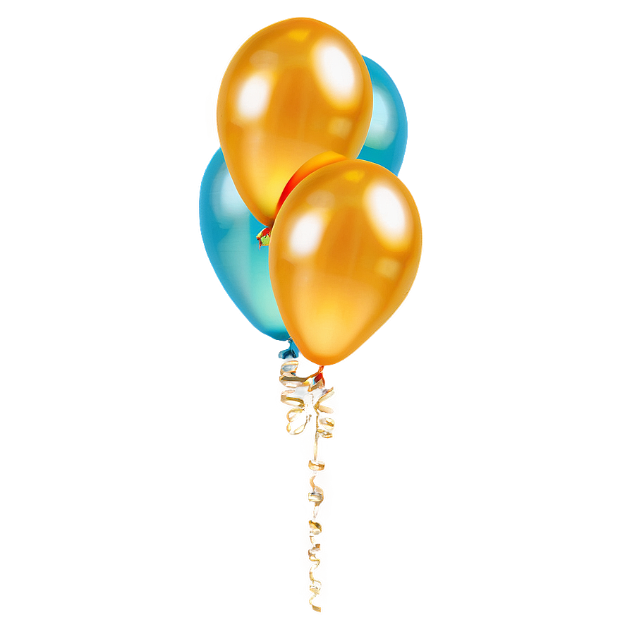 Vibrant Gold Balloon Png 69 PNG image