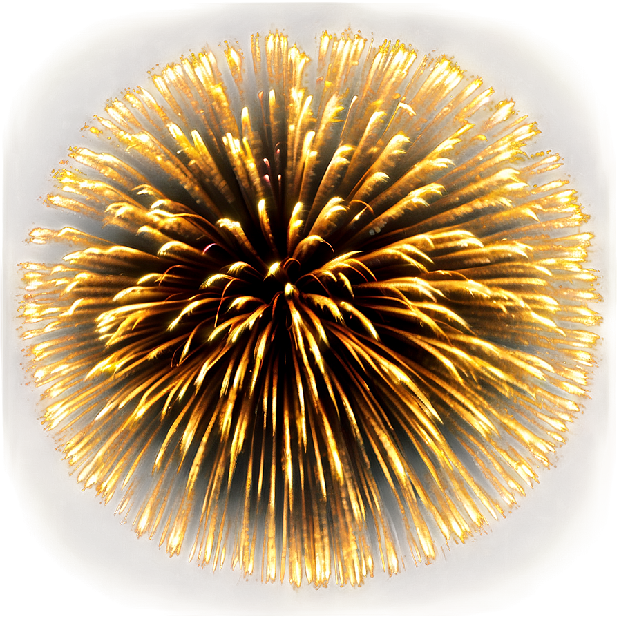 Vibrant Gold Fireworks Show Png 06292024 PNG image