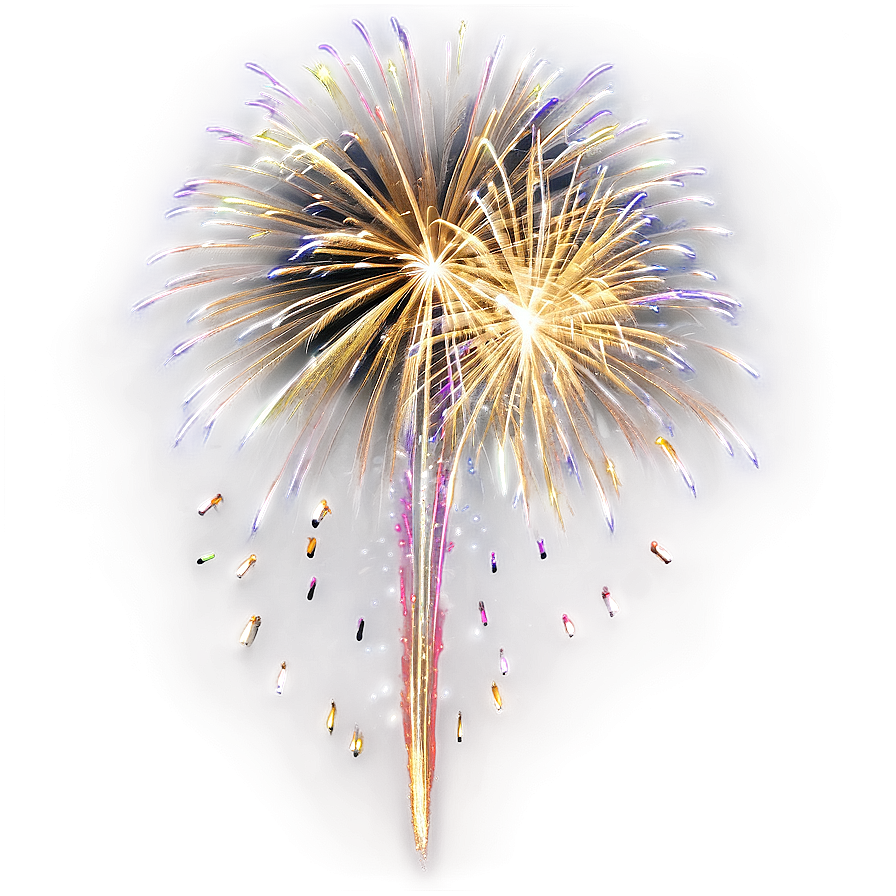 Vibrant Gold Fireworks Show Png 52 PNG image