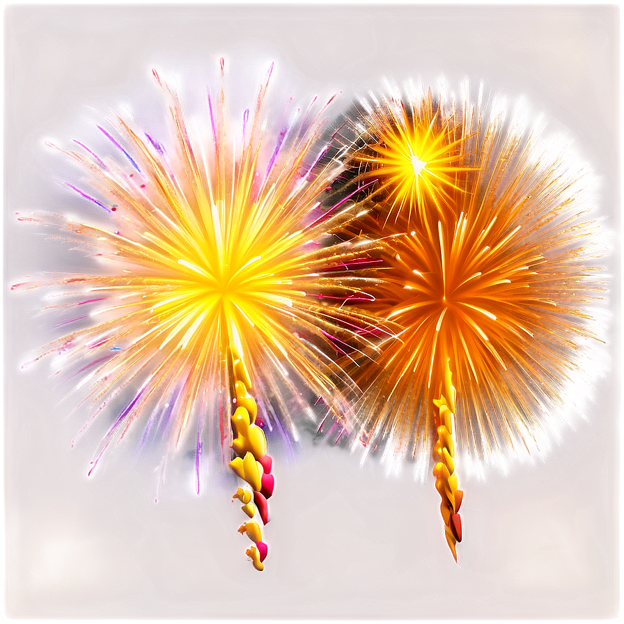 Vibrant Gold Fireworks Show Png Qkk45 PNG image