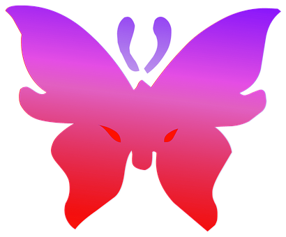 Vibrant Gradient Butterfly Graphic PNG image