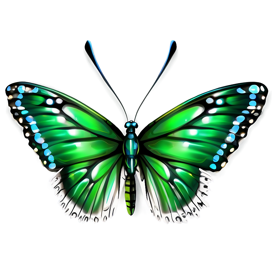 Vibrant Green Butterfly Graphic Png Dsh PNG image