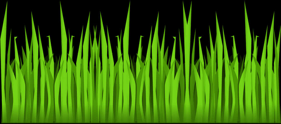 Vibrant Green Grass Vector Illustration PNG image