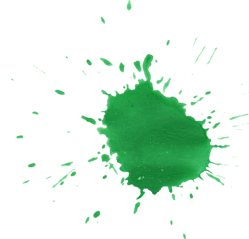 Vibrant Green Ink Splash PNG image