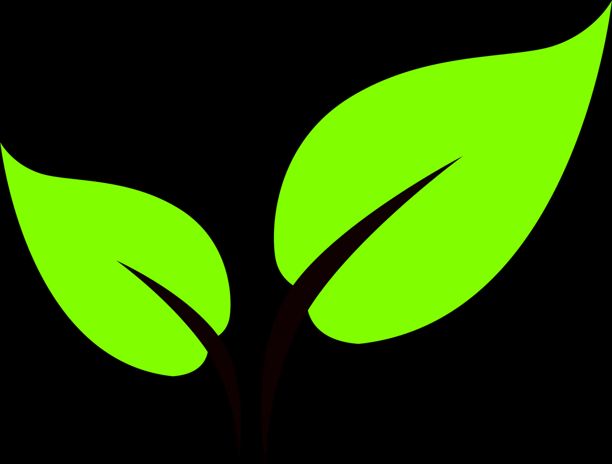 Vibrant Green Leaves Vector PNG image