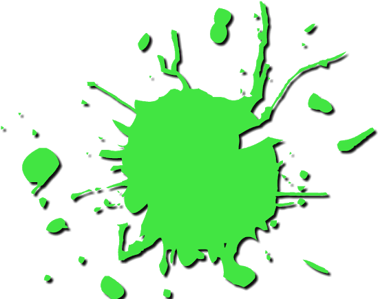 Vibrant Green Paint Splat PNG image