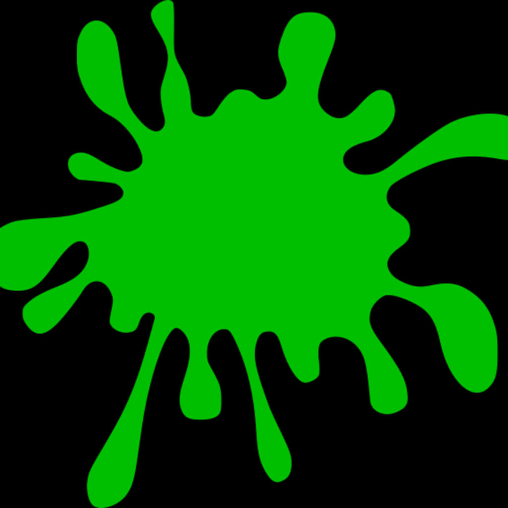 Vibrant Green Paint Splatter PNG image