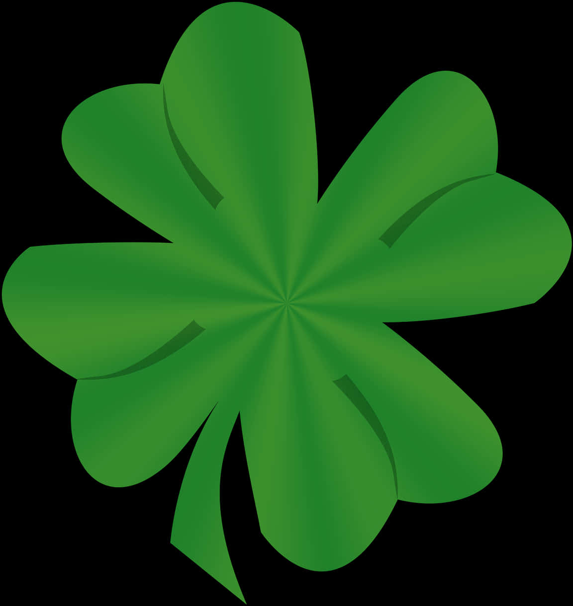 Vibrant Green Shamrock Graphic PNG image