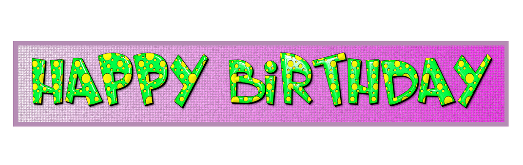Vibrant Happy Birthday Banner PNG image