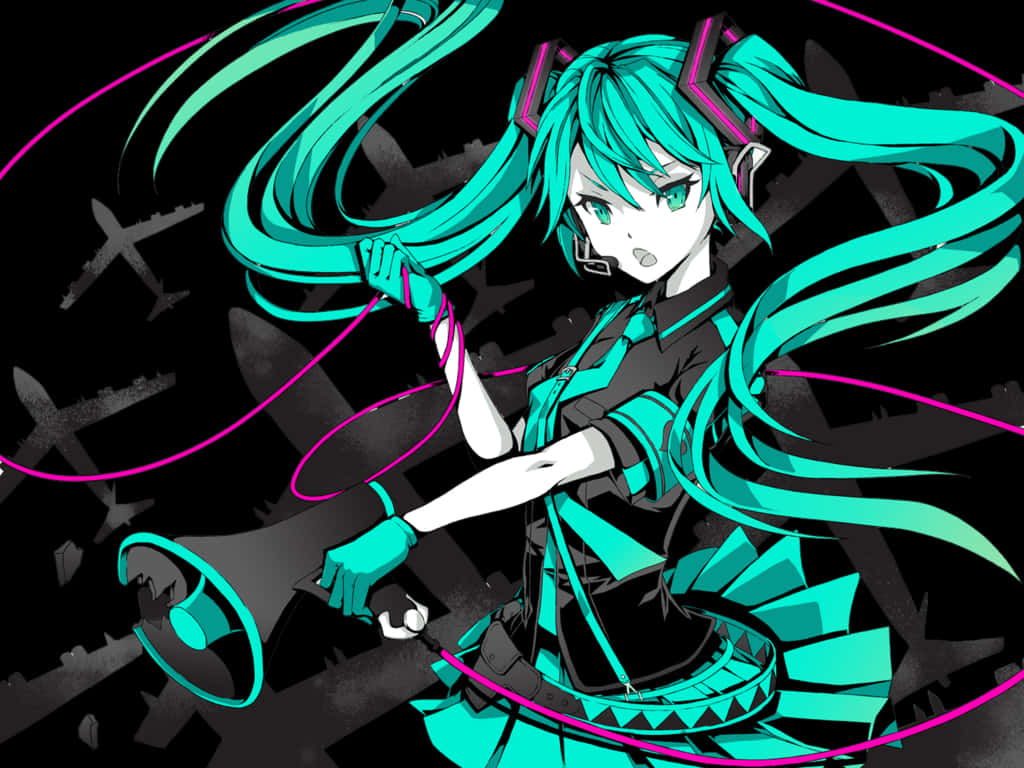 Vibrant_ Hatsune_ Miku_ Artwork PNG image