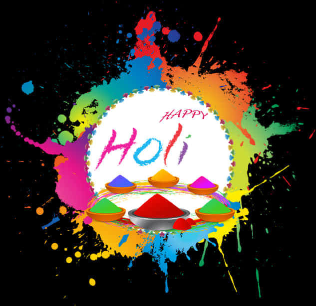 Vibrant Holi Festival Celebration PNG image