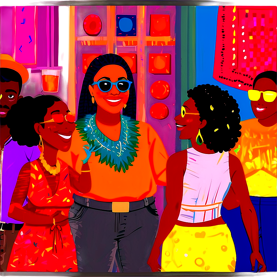 Vibrant House Party Scene Png 06262024 PNG image