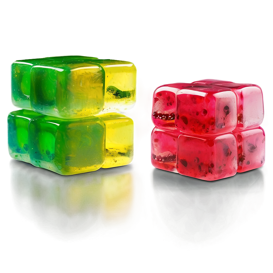 Vibrant Jello Ice Cubes Png Cub PNG image