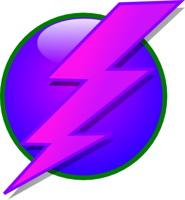 Vibrant Lightning Bolt Graphic PNG image