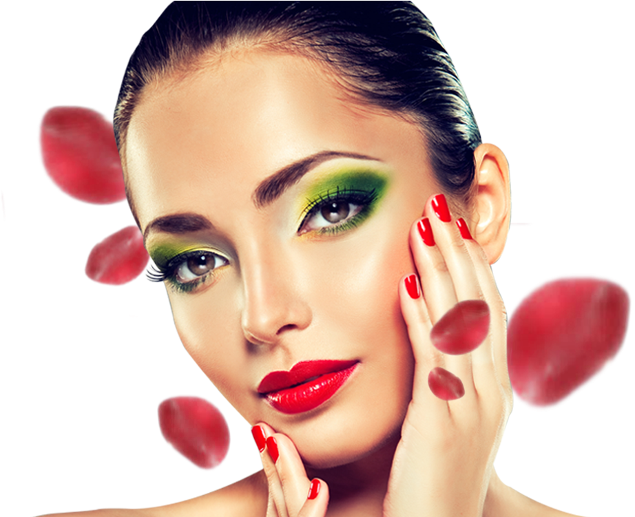 Vibrant Makeupand Manicure Beauty PNG image