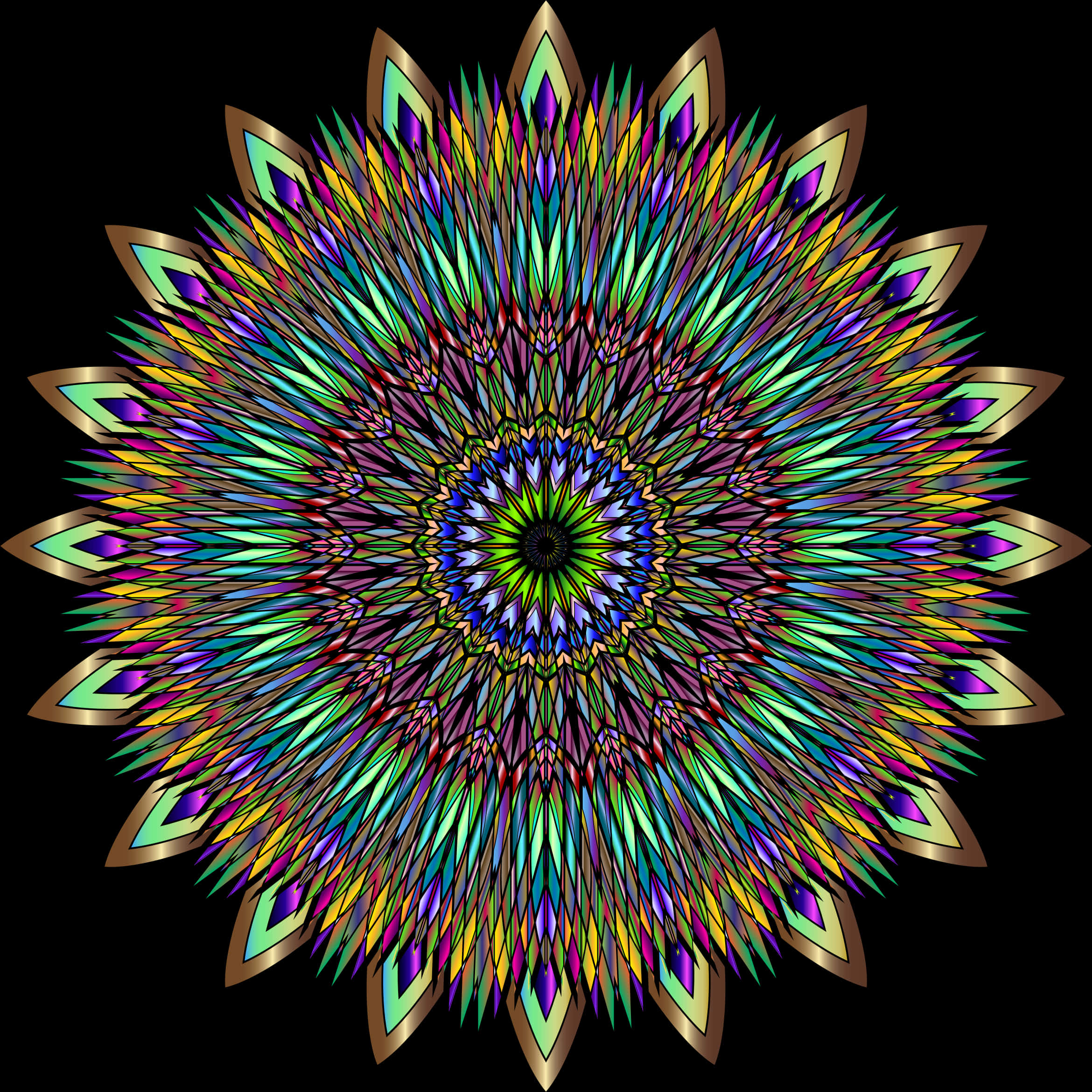 Vibrant Mandala Pattern PNG image