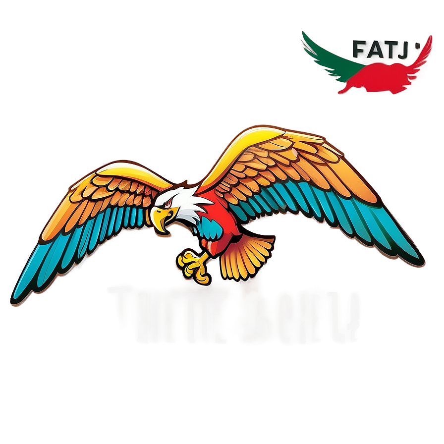 Vibrant Mexican Eagle Graphic Png Bvg24 PNG image