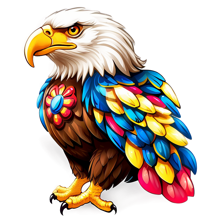 Vibrant Mexican Eagle Graphic Png Ngp31 PNG image