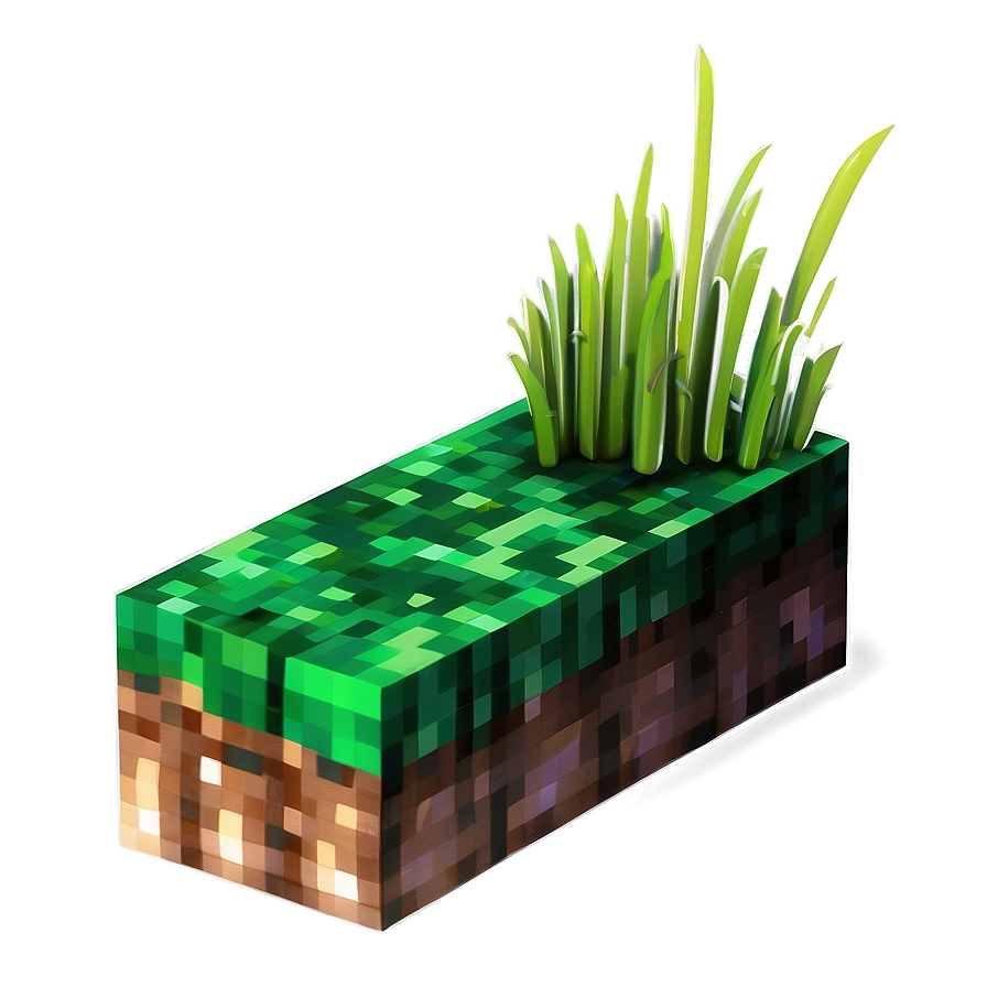 Vibrant Minecraft Grass Block Png 51 PNG image