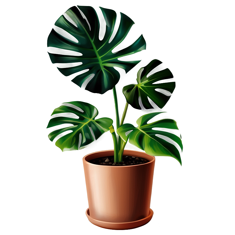 Vibrant Monstera Plant Png Vpt53 PNG image