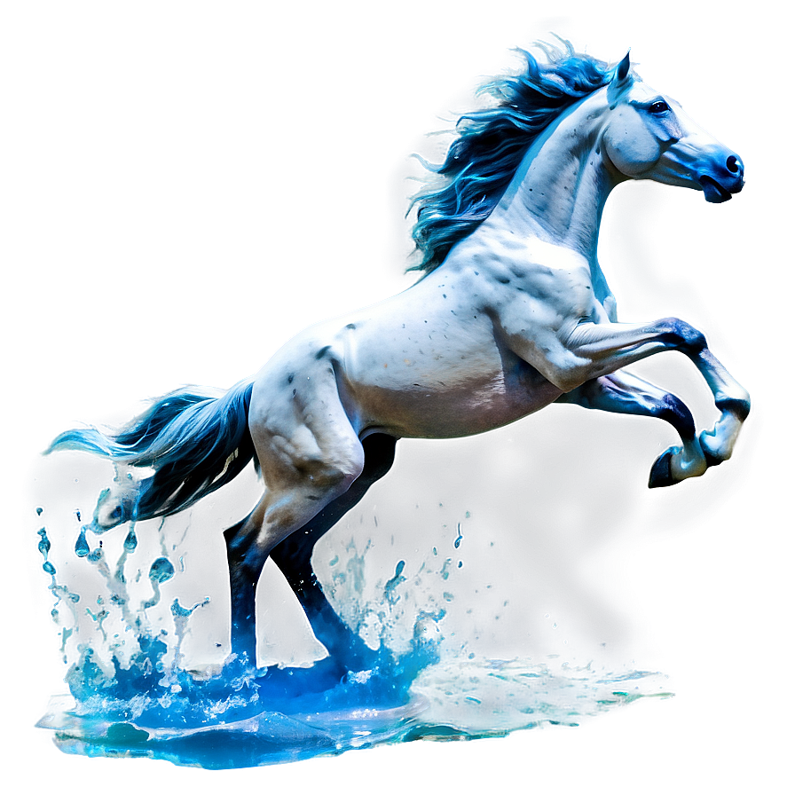 Vibrant Mustang Horse Splash Png 06262024 PNG image