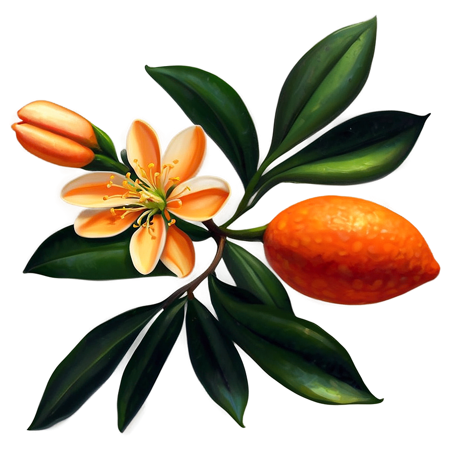 Vibrant Orange Blossom Png 06122024 PNG image