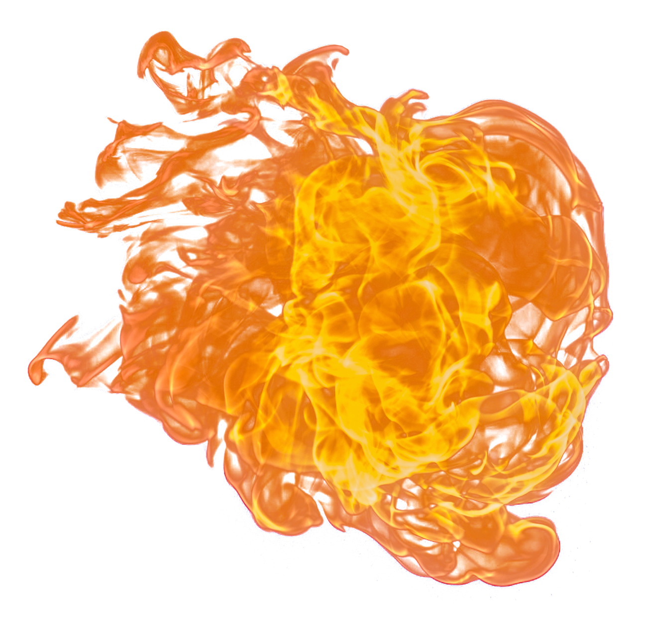 Vibrant Orange Flame Texture PNG image