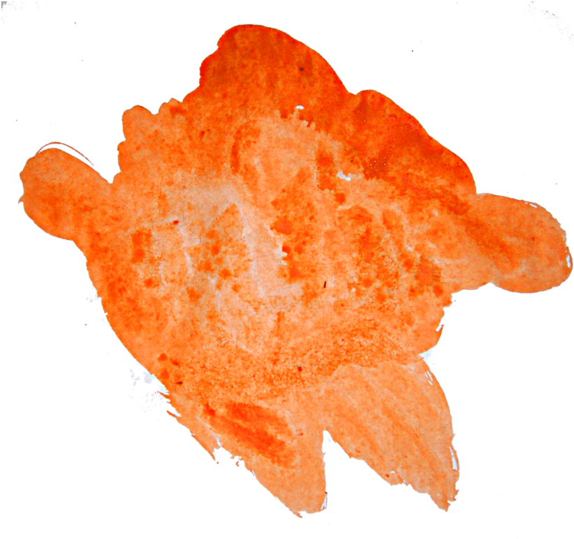 Vibrant Orange Ink Splash PNG image