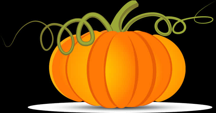 Vibrant Orange Pumpkin Vector PNG image