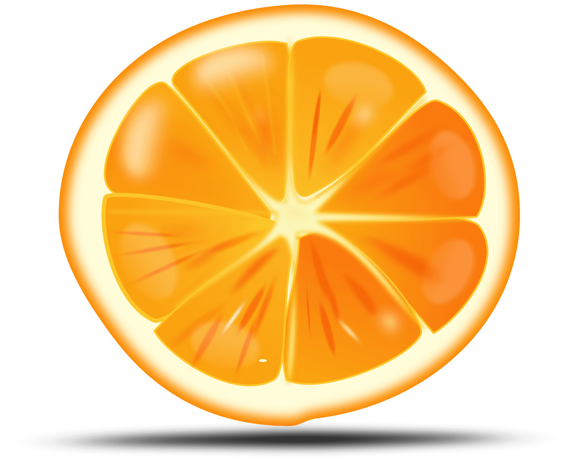 Vibrant Orange Slice Illustration PNG image