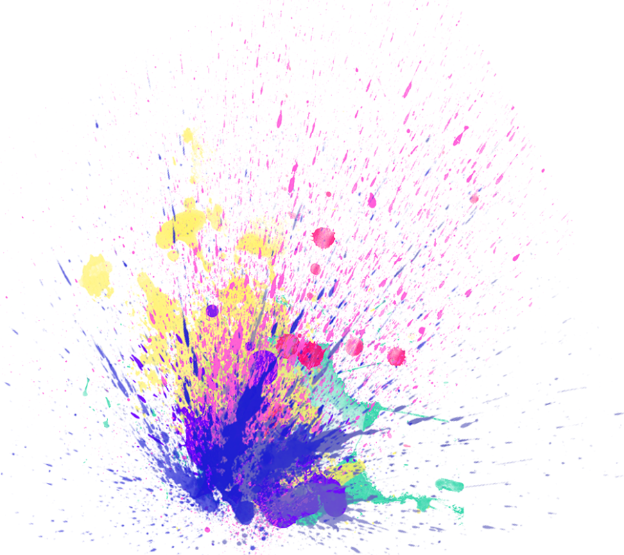 Vibrant Paint Splash Explosion PNG image