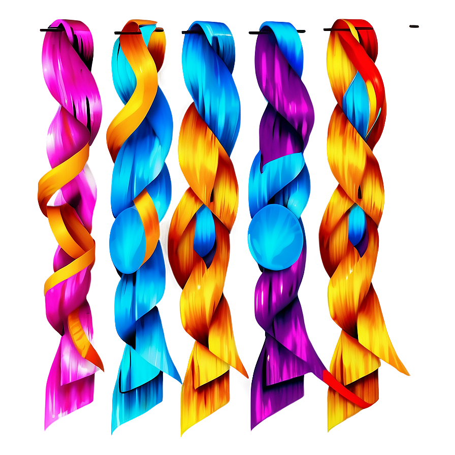 Vibrant Party Streamers Png Qpm PNG image