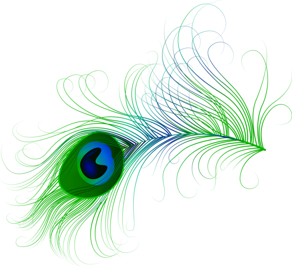Vibrant_ Peacock_ Feather_ Artwork PNG image