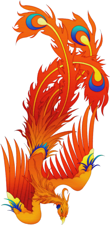 Vibrant Phoenix Artwork PNG image