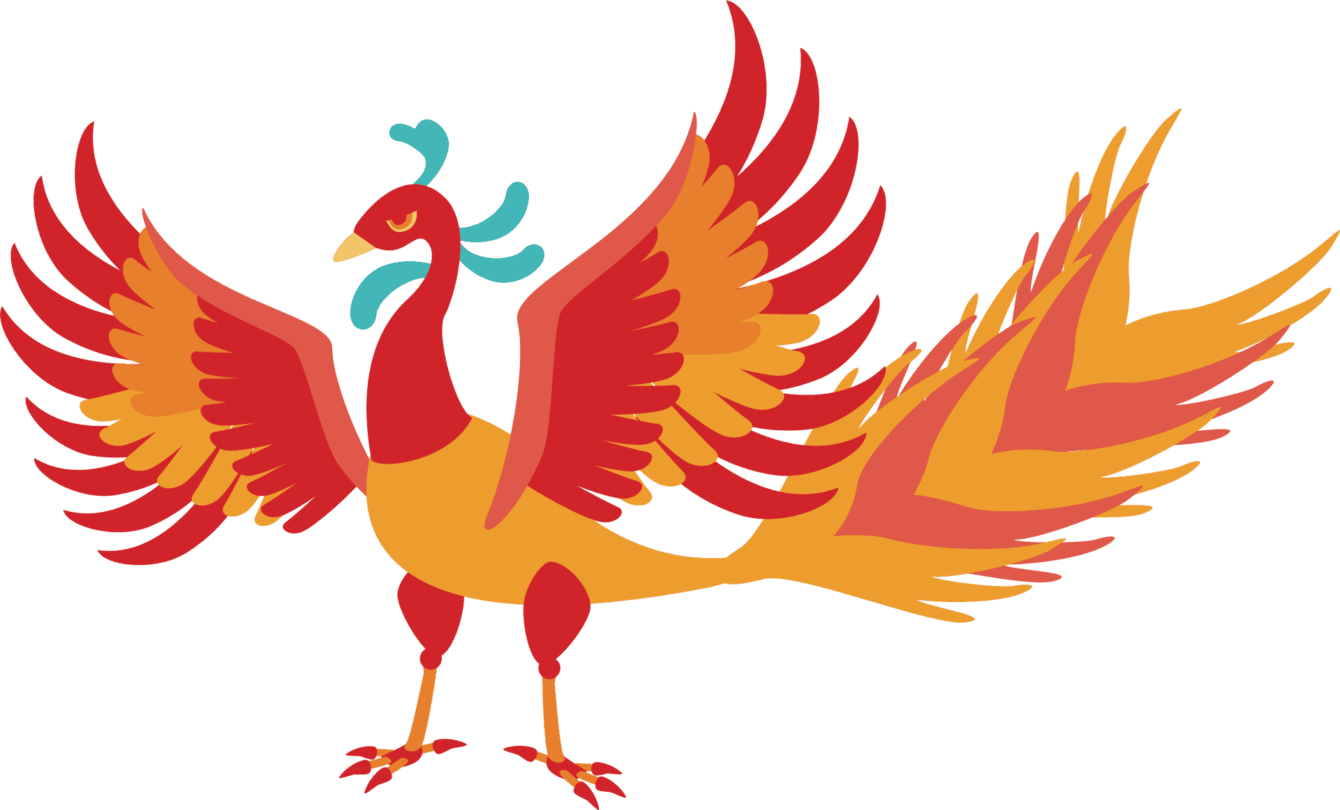 Vibrant Phoenix Illustration PNG image