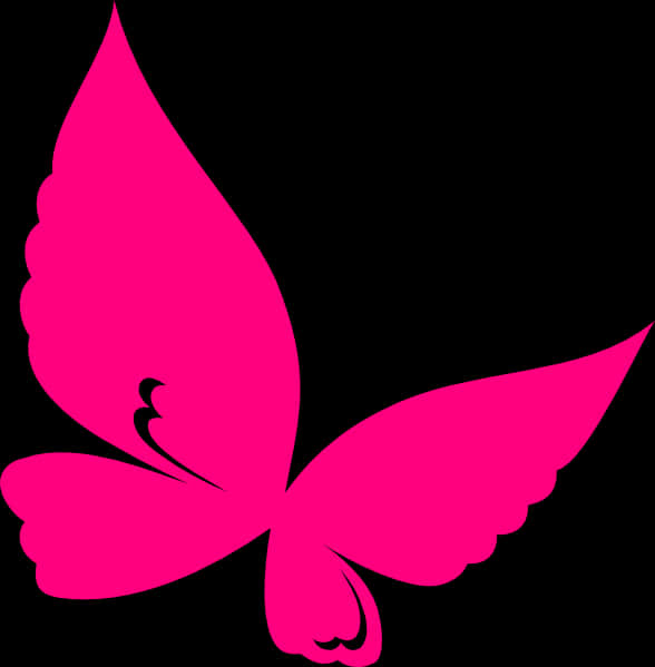 Vibrant_ Pink_ Butterfly_ Vector PNG image