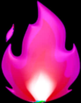Vibrant Pink Flame Emoji PNG image