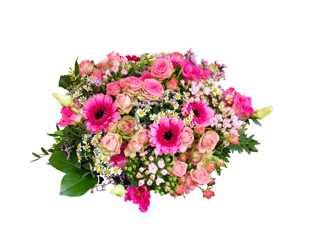 Vibrant_ Pink_ Floral_ Arrangement PNG image