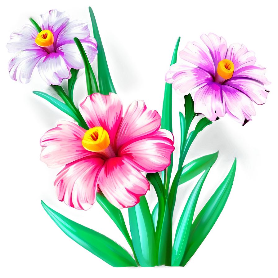 Vibrant Pink Flowers Png 05242024 PNG image